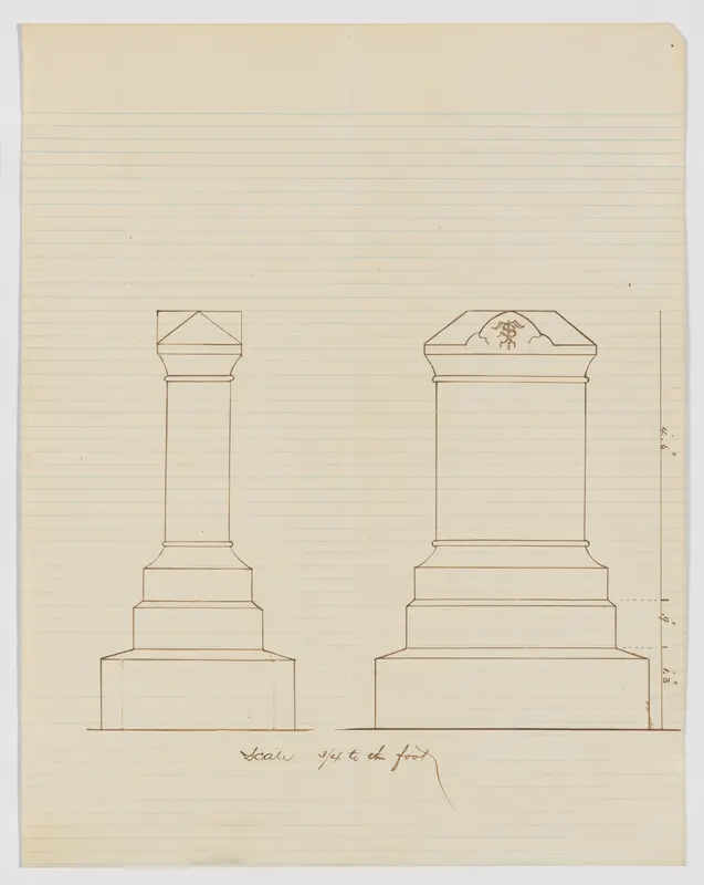 Grave Monument Design (Two Elevations) Wall Art by Alexander Maxwell - High-Resolution Digital Print