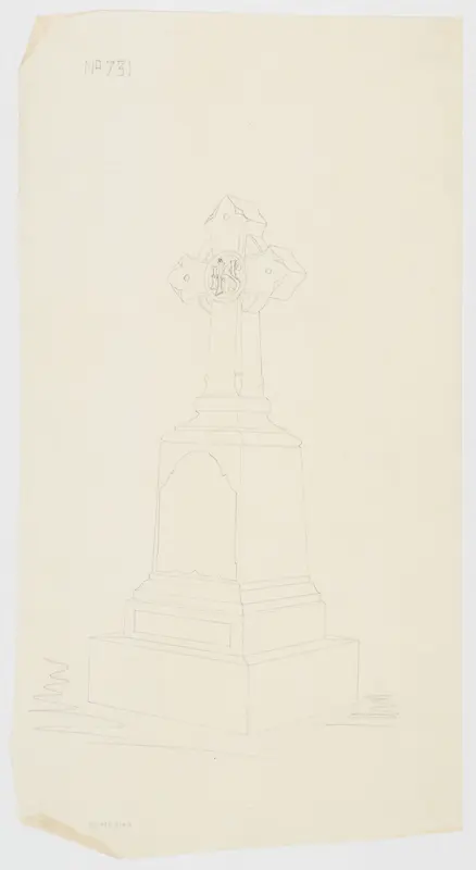 Grave Monument with Cross, No. 731 Wall Art by Alexander Maxwell - High-Resolution Digital Print