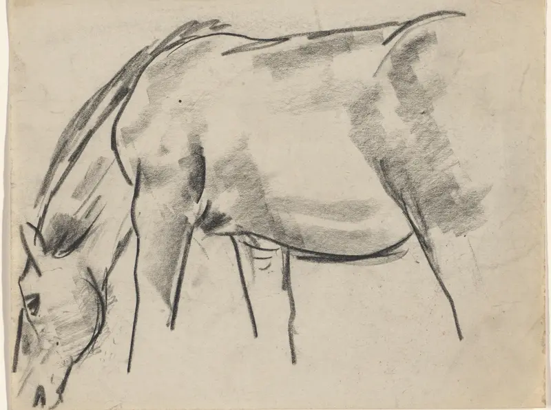 Grazend paard Wall Art by Leo Gestel - High-Resolution Digital Print