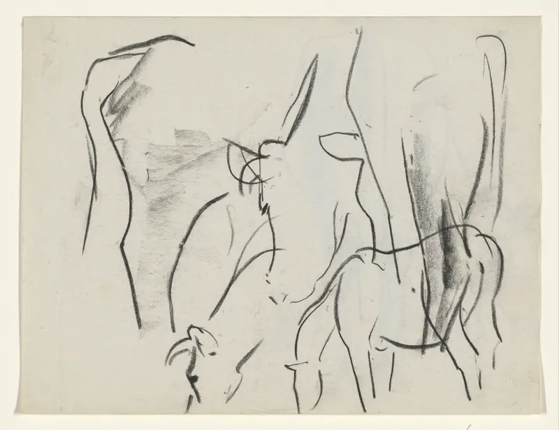 Grazende koeien en een paard Wall Art by Leo Gestel - High-Resolution Digital Print