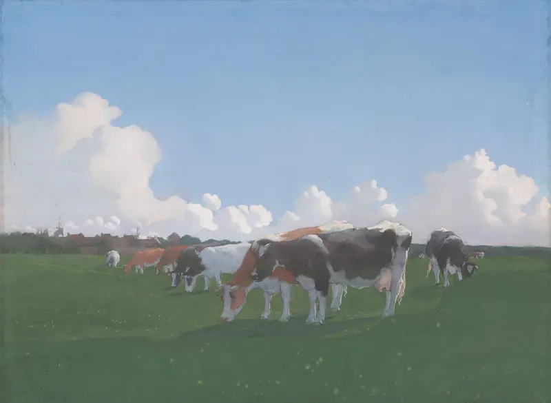 Grazende koeien in een weiland Wall Art by Jan Voerman (1857-1941) - High-Resolution Digital Print