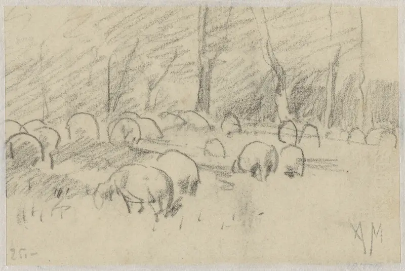 Grazende schapen Wall Art by Anton Mauve - High-Resolution Digital Print