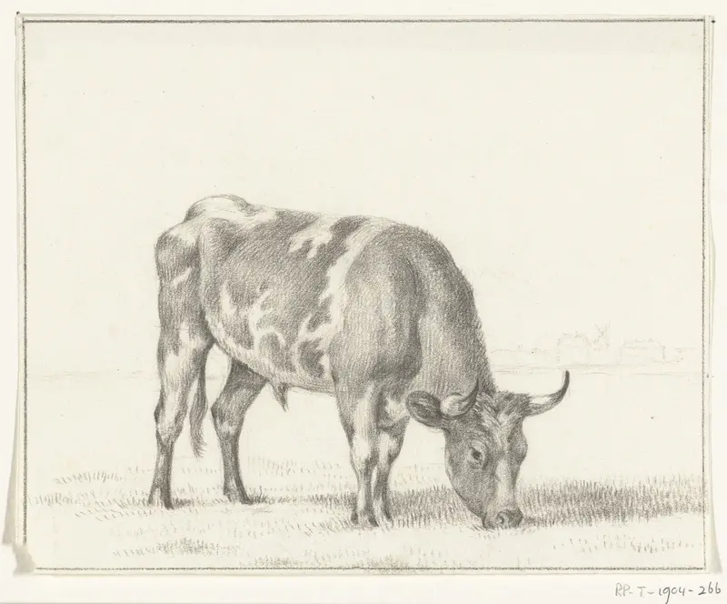 Grazende stier, naar rechts Wall Art by Jean Bernard - High-Resolution Digital Print