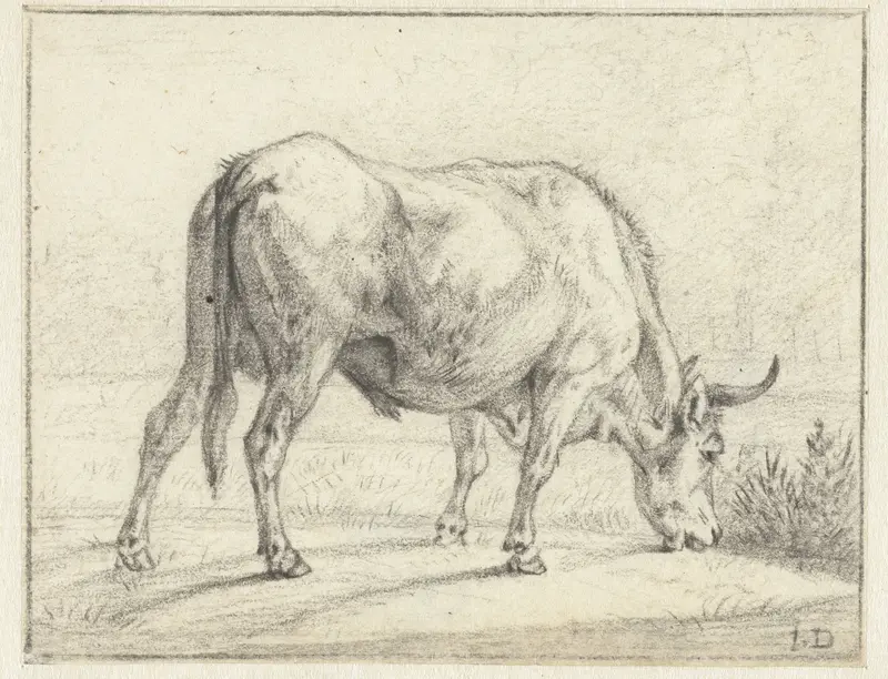 Grazende stier Wall Art by Jan Dasveldt - High-Resolution Digital Print