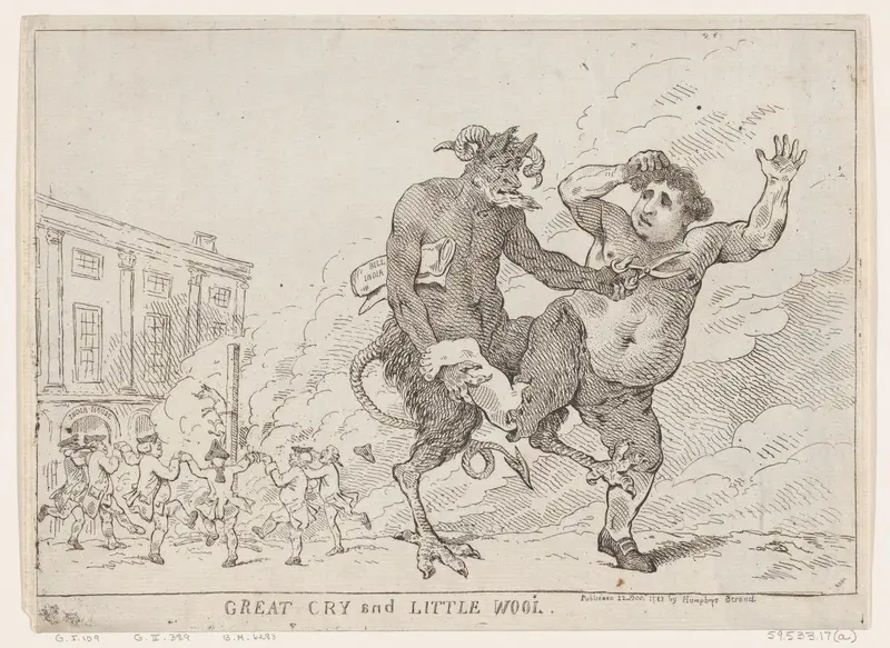 Great Cry and Little Wool Wall Art by Thomas Rowlandson - High-Resolution Digital Print