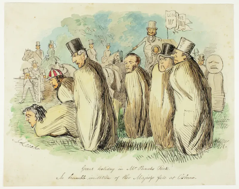 Great Holiday in Mr. Punch's Park Wall Art by John Leech - High-Resolution Digital Print
