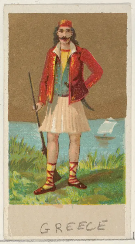 Greece, from the Natives in Costume series (N16), Teofani Issue, for Allen & Ginter Cigarettes Brands Wall Art by Allen & Ginter - High-Resolution Digital Print