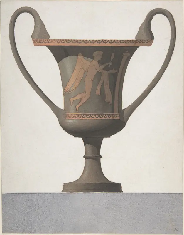 Greek Vase featuring Eros Wall Art by Anonymous, French, 18th century - High-Resolution Digital Print