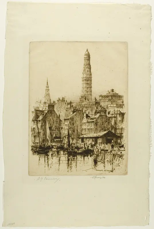 Greenock No. 1, plate thirteen from the Clyde Set Wall Art by David Young Cameron - High-Resolution Digital Print