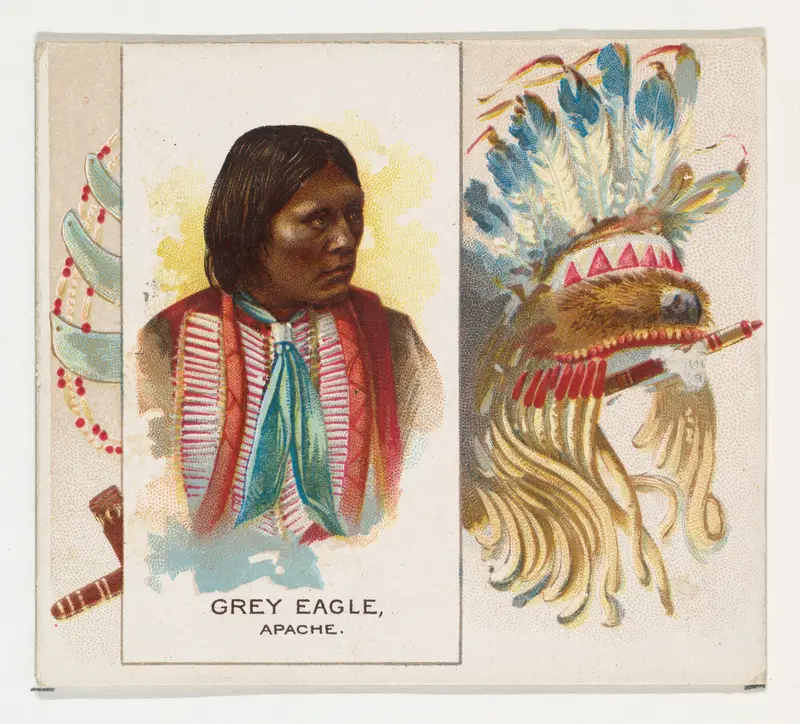 Grey Eagle, Apache, from the American Indian Chiefs series (N36) for Allen & Ginter Cigarettes Wall Art by Allen & Ginter - High-Resolution Digital Print
