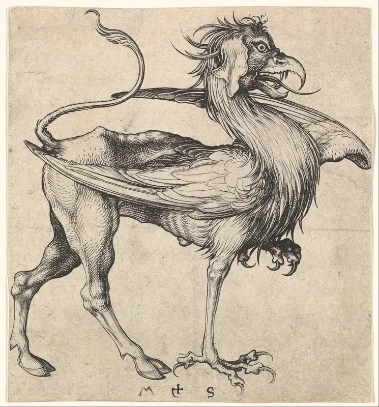 Griffin Wall Art by Martin Schongauer - High-Resolution Digital Print
