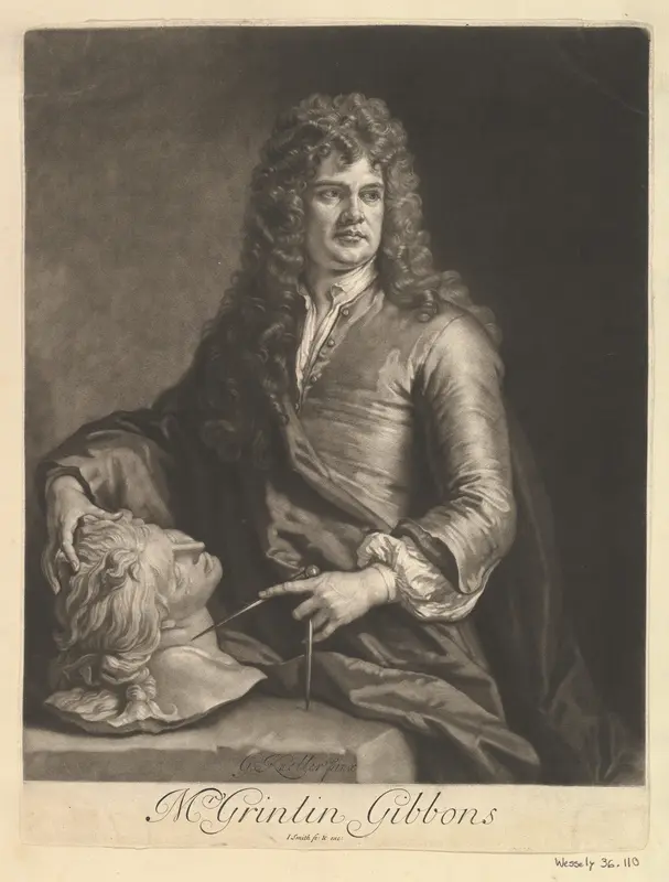Grinling Gibbons Wall Art by Sir Godfrey Kneller - High-Resolution Digital Print