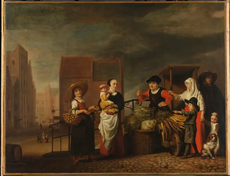 Groentemarkt Wall Art by Nicolaes Maes - High-Resolution Digital Print
