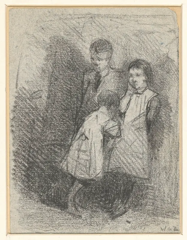 Groepje van drie kinderen Wall Art by Willem de Zwart - High-Resolution Digital Print