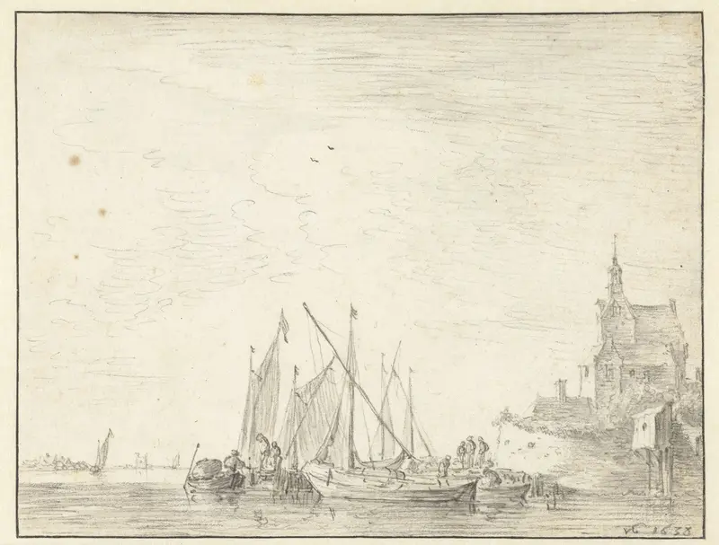 Groothoofdspoort te Dordrecht Wall Art by Jan van Goyen - High-Resolution Digital Print
