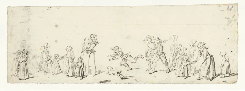 Grote groep vrouwen en kinderen Wall Art by Harmen ter Borch - High-Resolution Digital Print