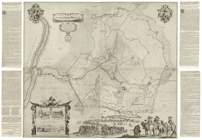 Grote kaart met beleg en inname van Den Bosch door Frederik Hendrik, 1629 Wall Art by Unknown - High-Resolution Digital Print