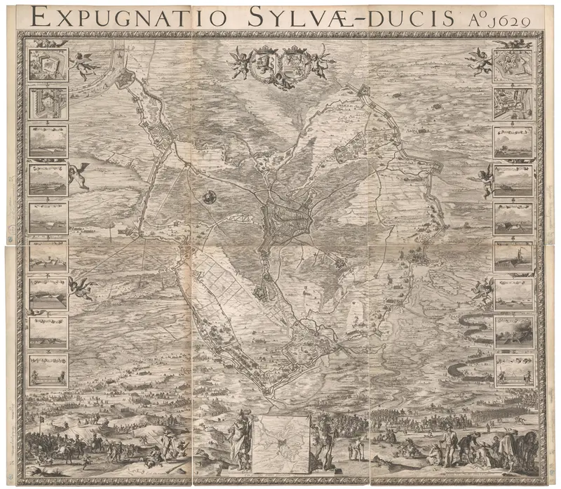 Grote kaart van het beleg van Den Bosch door Frederik Hendrik, 1629 Wall Art by Salomon Savery - High-Resolution Digital Print