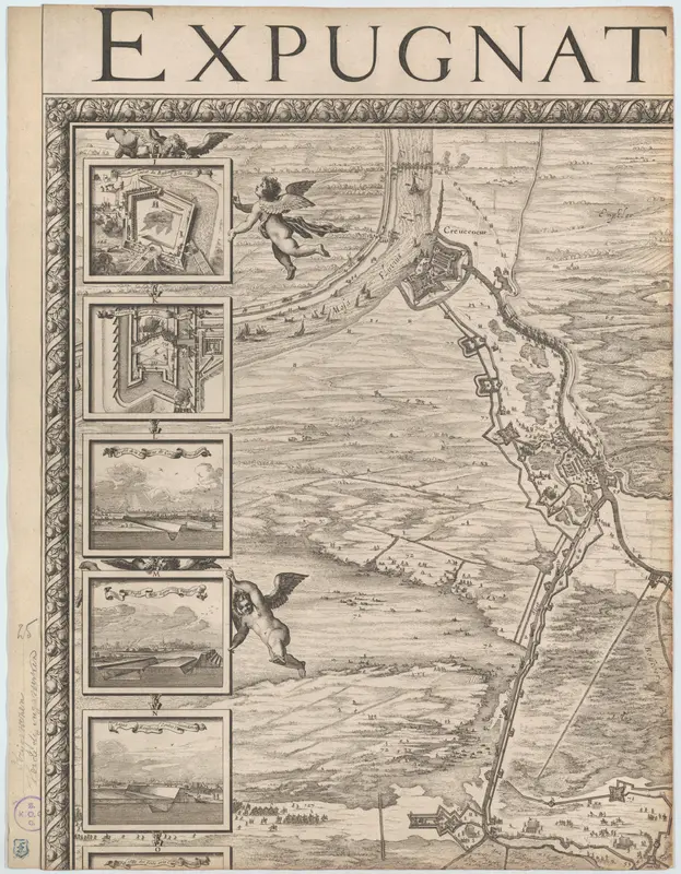 Grote kaart van het beleg van Den Bosch door Frederik Hendrik (blad linksboven), 1629 Wall Art by Balthasar Florisz. van Berckenrode - High-Resolution Digital Print