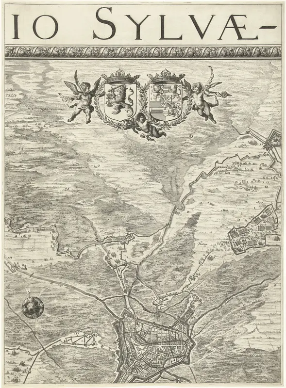 Grote kaart van het beleg van Den Bosch door Frederik Hendrik (blad middenboven), 1629 Wall Art by Salomon Savery - High-Resolution Digital Print