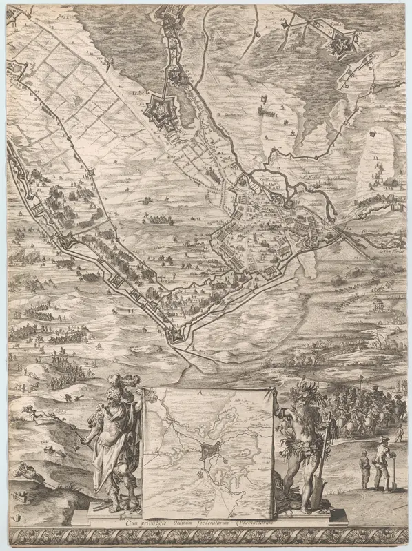Grote kaart van het beleg van Den Bosch door Frederik Hendrik (blad middenonder), 1629 Wall Art by Balthasar Florisz. van Berckenrode - High-Resolution Digital Print