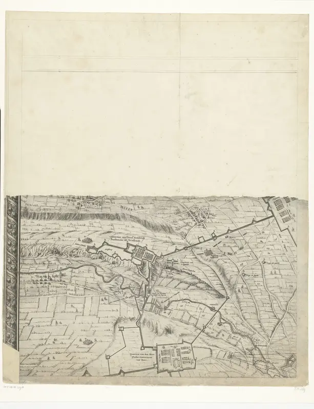 Grote kaart van het beleg van Maastricht, 1632, plaat 1 Wall Art by Jean Pleitner - High-Resolution Digital Print