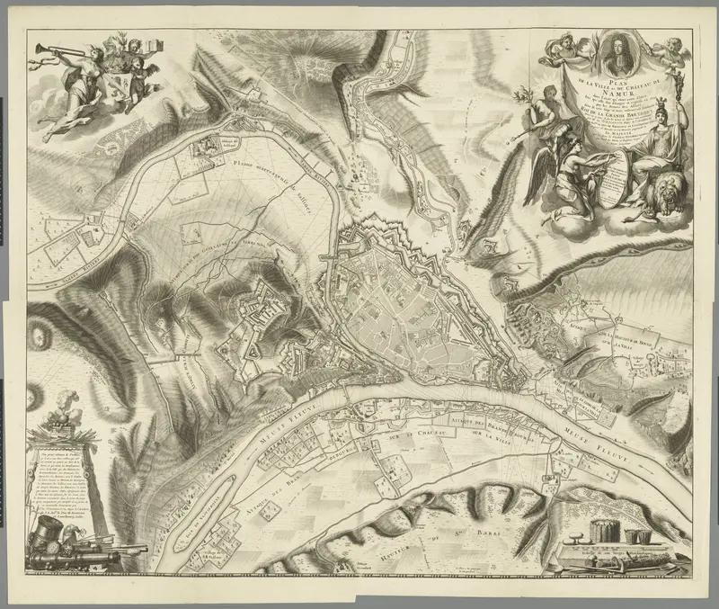 Grote kaart van het beleg van Namen, 1695 Wall Art by Unknown - High-Resolution Digital Print