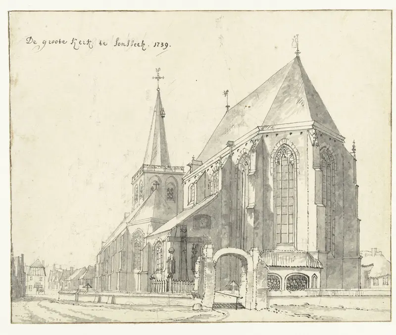 Grote kerk te Sonsbeck Wall Art by Jan de Beijer - High-Resolution Digital Print