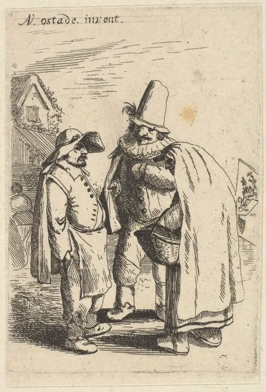 Grotesque Figures Wall Art by Adriaen van Ostade - High-Resolution Digital Print
