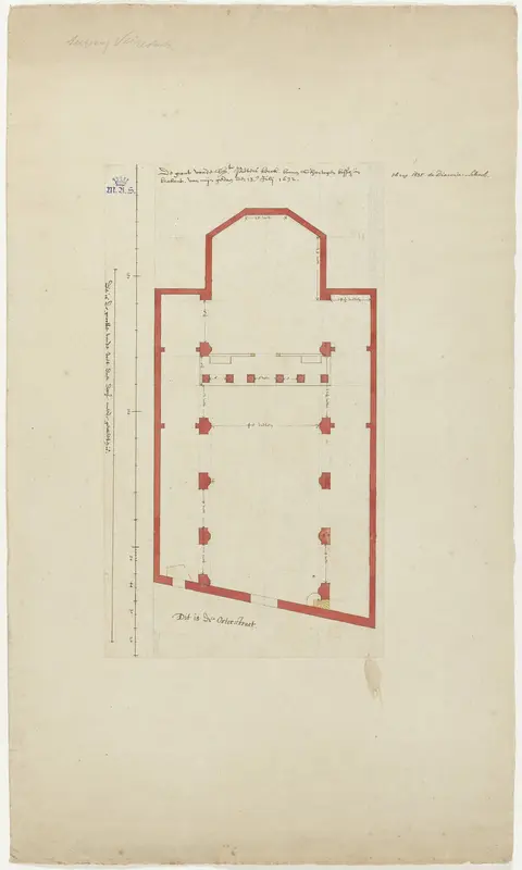 Ground-plan of the Sint-Petruskerk, 's-Hertogenbosch Wall Art by Pieter Jansz Saenredam - High-Resolution Digital Print