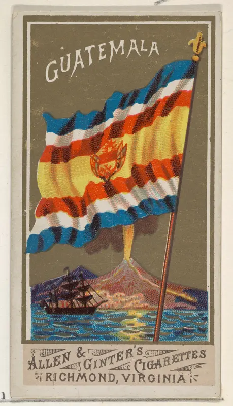 Guatemala, from Flags of All Nations, Series 1 (N9) for Allen & Ginter Cigarettes Brands Wall Art by Allen & Ginter - High-Resolution Digital Print