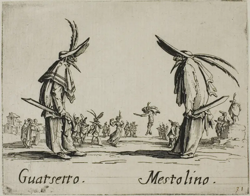 Guatsetto - Mestolino, plate 5 from Balli di Sfessania