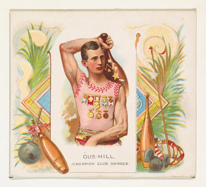 Gus Hill, Champion Club Swinger, from World's Champions, Second Series (N43) for Allen & Ginter Cigarettes Wall Art by Allen & Ginter - High-Resolution Digital Print