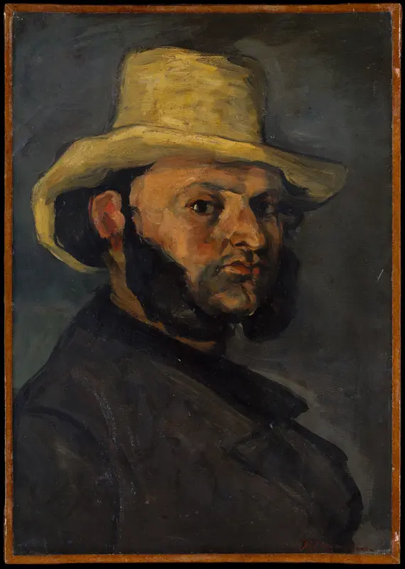 Gustave Boyer (b. 1840) in a Straw Hat Wall Art by Paul Cézanne - High-Resolution Digital Print