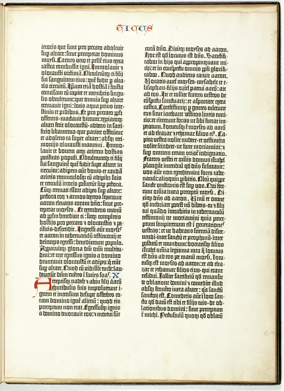 Gutenberg Bible Leaf Wall Art by Johannes Gutenberg - High-Resolution Digital Print