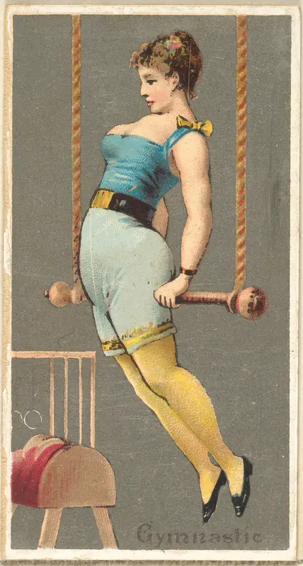 Gymnast, from the Occupations for Women series (N166) for Old Judge and Dogs Head Cigarettes Wall Art by Goodwin & Company - High-Resolution Digital Print