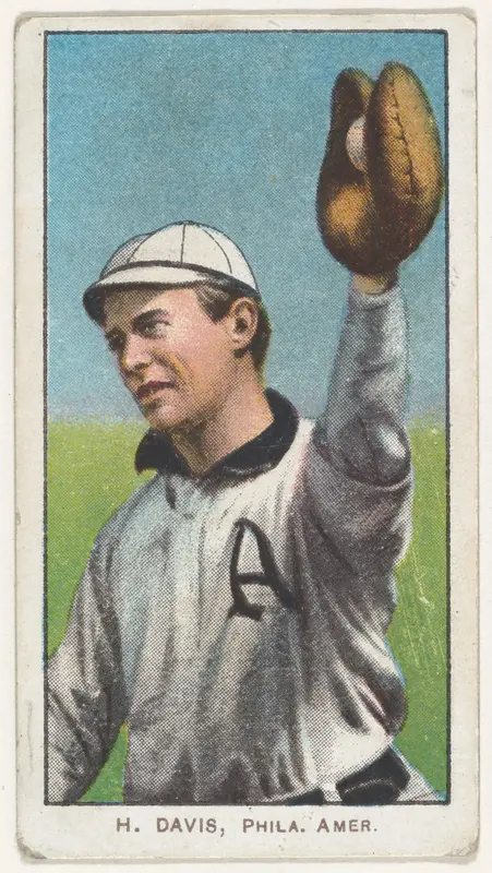 H. Davis, Philadelphia, American League, from the White Border series (T206) for the American Tobacco Company Wall Art by American Tobacco Company - High-Resolution Digital Print