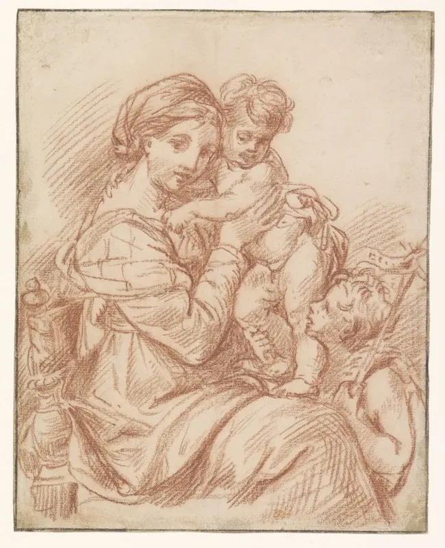 H. Maagd met het Christuskind op haar schoot Wall Art by Pierre Mignard (1612-1695) - High-Resolution Digital Print