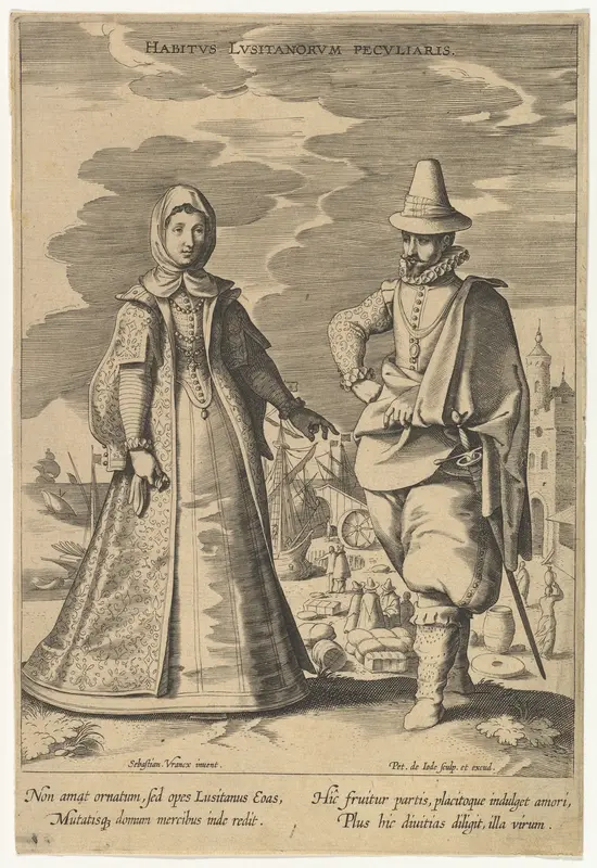 Habitus Lusitanorum Peculiaris, from Fashions of Different Nations Wall Art by Pieter de Jode I - High-Resolution Digital Print