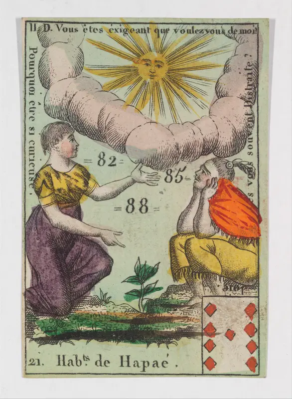 Hab.t de Hapae, from the playing cards (for quartets) "Costumes des Peuples Étrangers" Wall Art by Anonymous, French, 18th century - High-Resolution Digital Print