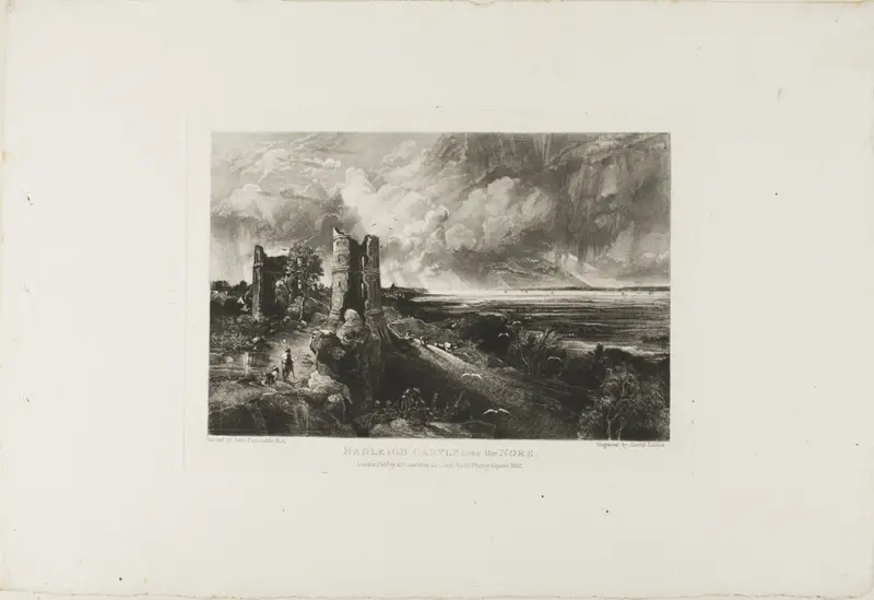 Hadley Castle, Near the Nore Wall Art by David Lucas - High-Resolution Digital Print
