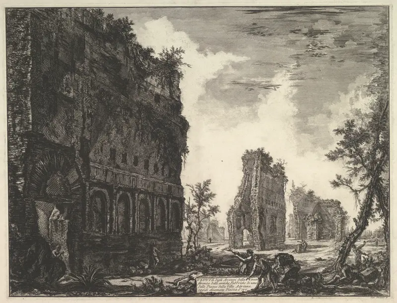Hadrian's Villa: The Piazza d'Oro (Piazza of Gold) (Veduta degli Avanzi della Circonferenza delle antiche Fabbriche di una delle Piazze della Villa Adriana oggidi chiamata Piazza d'oro)