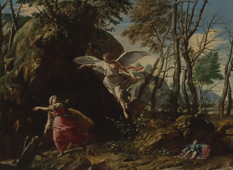 Hagar en Ismaël in de woestijn Wall Art by Francesco Cozza - High-Resolution Digital Print