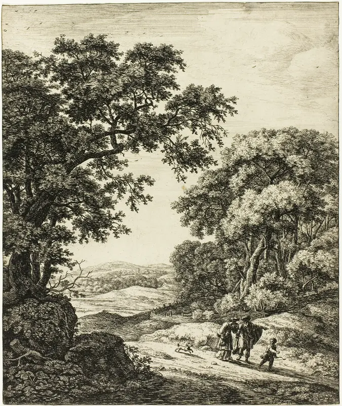 Hagar's Departure, from Six Landscape Subjects from the Old Testament Wall Art by Anthonie Waterloo - High-Resolution Digital Print