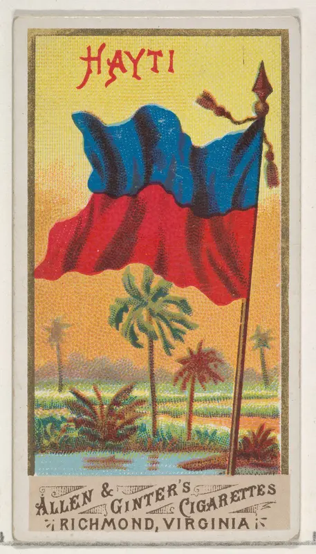 Haiti, from Flags of All Nations, Series 1 (N9) for Allen & Ginter Cigarettes Brands Wall Art by Allen & Ginter - High-Resolution Digital Print