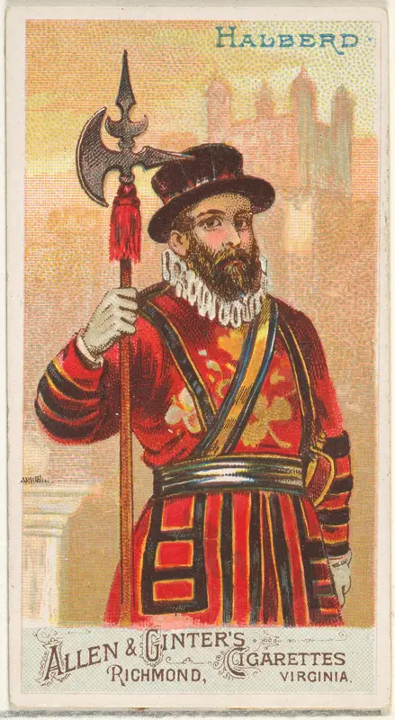 Halberd, from the Arms of All Nations series (N3) for Allen & Ginter Cigarettes Brands Wall Art by Allen & Ginter - High-Resolution Digital Print
