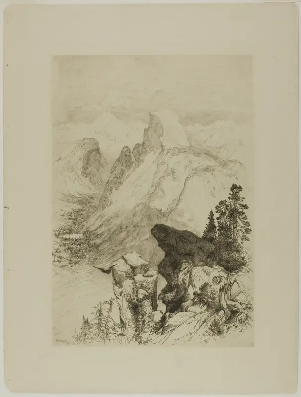 Half-Dome, View from Moran Point Wall Art by Thomas Moran - High-Resolution Digital Print