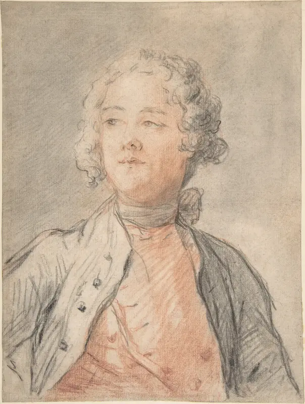 Half-Length Portrait of a Young Man Wall Art by Jean Marc Nattier - High-Resolution Digital Print