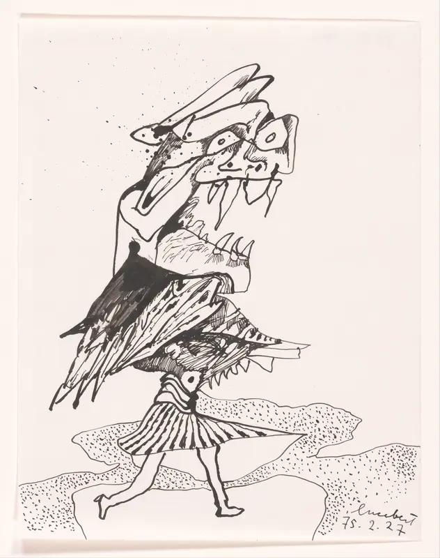 Half monster, half meisje Wall Art by Lucebert - High-Resolution Digital Print