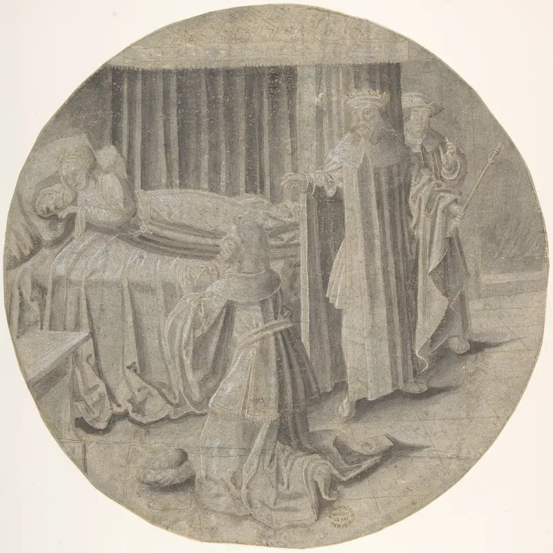 Haman begs Esther for his Life Wall Art by Pseudo-Aert Ortkens - High-Resolution Digital Print